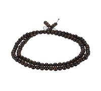 sourcing map Prayer Beads Bracelet, 6mm Dia 108 Natural Wooden Bead Mala Bracelets Link Wrist with Bag for Men Women Beaded Stretch Crafts Bangle, Greywood Color