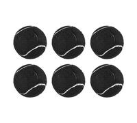 sourcing map Precut Walker Tennis Balls, 6Pcs - Tennis Balls for Chairs, Tennis Table Leg Covers, Felt Pad Glide Balls for Furniture Legs Floor Protection (Black)