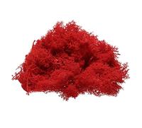 sourcing map Preserved Reindeer Moss, 4 OZ Fake Moss for Crafts Artificial Dried Moss for Decoration, Craft, Terrariums, Potted Plants, Centerpieces Fairy Gardens (Red)