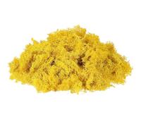 sourcing map Preserved Reindeer Moss, 7oz Fake Moss for Crafts Artificial Dried Moss for Decoration Terrariums Potted Plants, Yellow