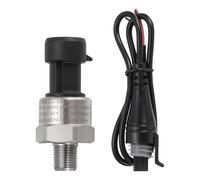 sourcing map Pressure Transducer Sender Sensor with Connector, 1/8" NPT 100 PSI Stainless Steel Pressure Transmitter for Oil Fuel Water Air