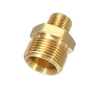 sourcing map Pressure Washer Hose Connector M22 Male to G1/4 Male 4800PSI Copper Pressure Washer Hose Adapter Coupler Extension Fitting Quick Connect