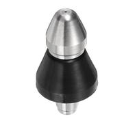 sourcing map Pressure Washer Sewers Nozzle 1/4" Quick Connect 5000 PSI Stainless Steel Drain Blaster Rotating Button Nose Fixed Cleaning Water Hose Jet for Drain Cleaning Hose