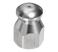 sourcing map Pressures Washer Sewer Nozzle 1/4" Quick Connect 5000 PSI Stainless Steel Drain Blaster Rotating Button Nose Fixed Cleaning Water Hose Jet for Drain Cleaning Hose