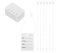 sourcing map Price Hang Tag Writable Labels Display Label, 2 x 1.4 Inch White Tagging for Clothing Homemade Pricing with Nylon String 100 Pcs