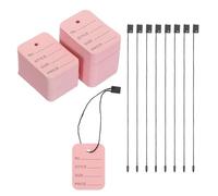 sourcing map Price Tags and Hang Tag String Clothing Price Marking Tag, 2"x1.4" Pink String Tags for Clothes, Retail Store 150 Set