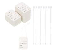 sourcing map Price Tags and Hang Tag String Clothing Price Marking Tag, 2"x1.4" White String Tags for Clothes, Retail Store 400 Set