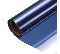 sourcing map Privacy Window Film, PVC One-Way Mirror Window Tint Reflective Heat Control Non-Adhesive Static Cling Glass for Home Office Privacy Protection, Dark Blue Silver(31.5"x9.8 Ft)