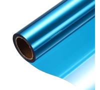 sourcing map Privacy Window Film, PVC One-Way Mirror Window Tint Reflective Heat Control Non-Adhesive Static Cling Glass for Home Office Privacy Protection, Light Blue Silver(40cm x 300cm)