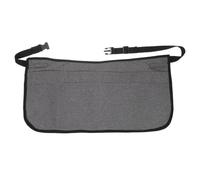 sourcing map Professional Waterproof Cleaning Apron 11.8"x21.7" Adjustable Waist Belt Waitress Waiter Short Aprons with 5 Pockets for Cleaning Work of House Hotel, Grey