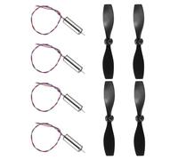 sourcing map Propeller Props 8520 Hollow Cup Motors with 4 Pieces of 75MM Drone Propellers LR Blades Spare Parts for Controlling the Hollow Cup Motor of A Quadcopter (Black)