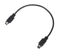 sourcing map PS/2 Mouse and Keyboard Extension Cable 6 Pin 0.98 Feet Male to Male for PC, Black