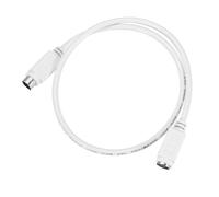 sourcing map PS/2 Mouse and Keyboard Extension Cable 6 Pin 1.6 Feet Male to Female for PC,White