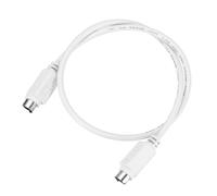 sourcing map PS/2 Mouse and Keyboard Extension Cable 6 Pin 1.6 Feet Male to Male for PC,White