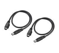 sourcing map PS/2 Mouse and Keyboard Extension Cable 6 Pin 1.64 Feet Male to Female for PC 2 Pcs,Black