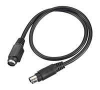 sourcing map PS/2 Mouse and Keyboard Extension Cable 6 Pin 1.64 Feet Male to Female for PC,Black