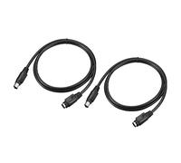 sourcing map PS/2 Mouse and Keyboard Extension Cable 6 Pin 3.28 Feet Male to Female for PC 2 Pcs,Black