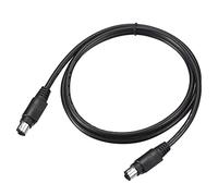 sourcing map PS/2 Mouse and Keyboard Extension Cable 6 Pin 3.28 Feet Male to Male for PC,Black