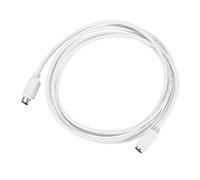 sourcing map PS/2 Mouse and Keyboard Extension Cable 6 Pin 6.5 Feet Male to Female for PC,White