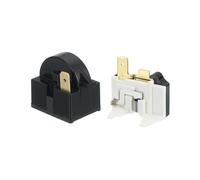 sourcing map PTC Refrigerator Starter Relay 4.7 Ohm 1 Pin and 110V-1/6HP-Middle Terminal Freezer Overload Protector for Fridge Cooler Compressor