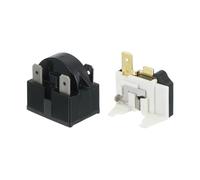 sourcing map PTC Refrigerator Starter Relay 4.7 Ohm 3 Pin and 110V-1/2HP-Side Terminal Freezer Overload Protectors for Fridge Cooler Compressor