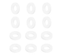 sourcing map PTFE Flat Washers, 12Pack 20mm OD 10mm ID 3mm Thick Sealing Spacer Gasket Ring for Faucet Pipe Hose Bolt Machinery, White
