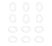 sourcing map PTFE Flat Washers, 12Pack 22mm OD 12mm ID 2mm Thick Sealing Spacer Gasket Ring for Faucet Pipe Hose Bolt Machinery, White