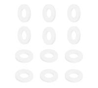 sourcing map PTFE Flat Washers, 12Pack 24mm OD 12mm ID 3mm Thick Sealing Spacer Gasket Ring for Faucet Pipe Hose Bolt Machinery, White