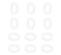 sourcing map PTFE Flat Washers, 12Pack 25mm OD 16mm ID 3mm Thick Sealing Spacer Gasket Ring for Faucet Pipe Hose Bolt Machinery, White