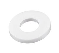 sourcing map PTFE Flat Washers 18mm OD 8mm ID 2mm Thick Flange Gasket, White Pack of 20