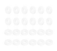 sourcing map PTFE Flat Washers, 24Pack 10mm OD 4mm ID 2mm Thick Sealing Spacer Gasket Ring for Faucet Pipe Hose Bolt Machinery, White