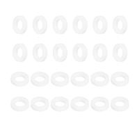 sourcing map PTFE Flat Washers, 24Pack 10mm OD 6mm ID 2mm Thick Sealing Spacer Gasket Ring for Faucet Pipe Hose Bolt Machinery, White
