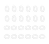 sourcing map PTFE Flat Washers, 24Pack 12mm OD 6mm ID 2mm Thick Sealing Spacer Gasket Ring for Faucet Pipe Hose Bolt Machinery, White
