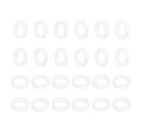 sourcing map PTFE Flat Washers, 24Pack 12mm OD 8mm ID 2mm Thick Sealing Spacer Gasket Ring for Faucet Pipe Hose Bolt Machinery, White