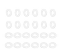 sourcing map PTFE Flat Washers, 24Pack 16mm OD 8mm ID 2mm Thick Sealing Spacer Gasket Ring for Faucet Pipe Hose Bolt Machinery, White