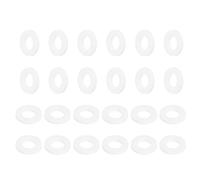sourcing map PTFE Flat Washers, 24Pack 19mm OD 10mm ID 2mm Thick Sealing Spacer Gasket Ring for Faucet Pipe Hose Bolt Machinery, White