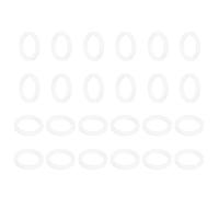 sourcing map PTFE Flat Washers, 24Pack 20mm OD 15mm ID 2mm Thick Sealing Spacer Gasket Ring for Faucet Pipe Hose Bolt Machinery, White