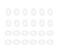 sourcing map PTFE Flat Washers, 24Pack 20mm OD 8mm ID 2mm Thick Sealing Spacer Gasket Ring for Faucet Pipe Hose Bolt Machinery, White