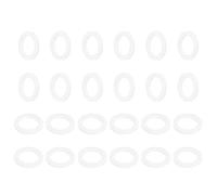 sourcing map PTFE Flat Washers, 24Pack 22mm OD 15mm ID 2mm Thick Sealing Spacer Gasket Ring for Faucet Pipe Hose Bolt Machinery, White