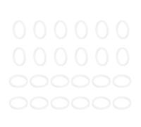sourcing map PTFE Flat Washers, 24Pack 22mm OD 18mm ID 2mm Thick Sealing Spacer Gasket Ring for Faucet Pipe Hose Bolt Machinery, White