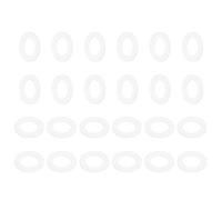 sourcing map PTFE Flat Washers, 24Pack 25mm OD 15mm ID 2mm Thick Sealing Spacer Gasket Ring for Faucet Pipe Hose Bolt Machinery, White
