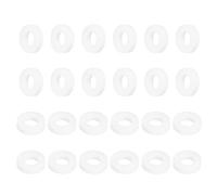 sourcing map PTFE Flat Washers, 24Pack 8mm OD 4mm ID 2mm Thick Sealing Spacer Gasket Ring for Faucet Pipe Hose Bolt Machinery, White