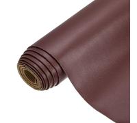 sourcing map PU Faux Leather Fabric Nappa Grain 0.4 Yards Length 54"x14"x0.04" Soft Synthetic Leather Material Sheets 1mm Thick for Bags DIY Crafts, Dark Brown