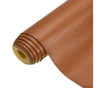 sourcing map PU Faux Leather Fabric Nappa Grain 0.4 Yards Length 54"x14"x0.04" Soft Synthetic Leather Material Sheets 1mm Thick for Bags DIY Crafts, Brown