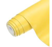 sourcing map PU Faux Leather Fabric Nappa Grain 0.4 Yards Length 54"x14"x0.04" Soft Synthetic Leather Material Sheets 1mm Thick for Bags DIY Crafts, Yellow
