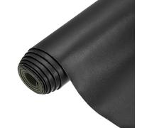 sourcing map PU Faux Leather Fabric Nappa Grain 0.4 Yards Length 54"x14"x0.04" Soft Synthetic Leather Material Sheets 1mm Thick for Bags DIY Crafts, Black