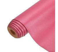 sourcing map PU Faux Leather Fabric Nappa Grain 1 Yards Length 54"x36"x0.04" Soft Synthetic Leather Material Sheets 1mm Thick for Bags DIY Crafts, Rose Red