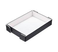 sourcing map PU Leather Dice Tray, Rectangle Magnetic Folding Velvet Portable Folding Dice Rolling Tray for Table Games Keys Wallet Watch Coin, Glitter Silver White