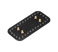 sourcing map PU Leather Knitting Purse Bottom, 5.1 x 2.4 Inch Alligator Grain Rectangle Crochet Bag Bottom Base Pad for Knitting Crochet Tote Bag Handbag Purse Making, Black