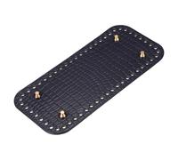 sourcing map PU Leather Knitting Purse Bottom, 8.7 x 3.9 Inch Alligator Grain Rectangle Crochet Bag Bottom Base Pad for Knitting Crochet Tote Bag Handbag Purse Making, Dark Blue
